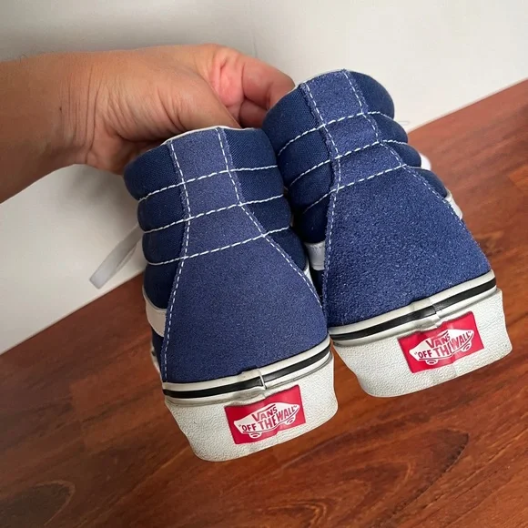 Vans High Top Blue Suede Size 6 - Picture 4 of 6